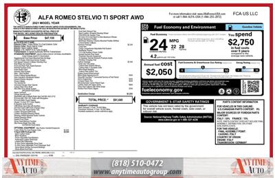 2021 Alfa Romeo Stelvio Ti Sport   - Photo 38 - Sherman Oaks, CA 91403-1701