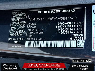 2021 Mercedes-Benz Metris Cargo - Photo 25 - Sherman Oaks, CA 91403-1701