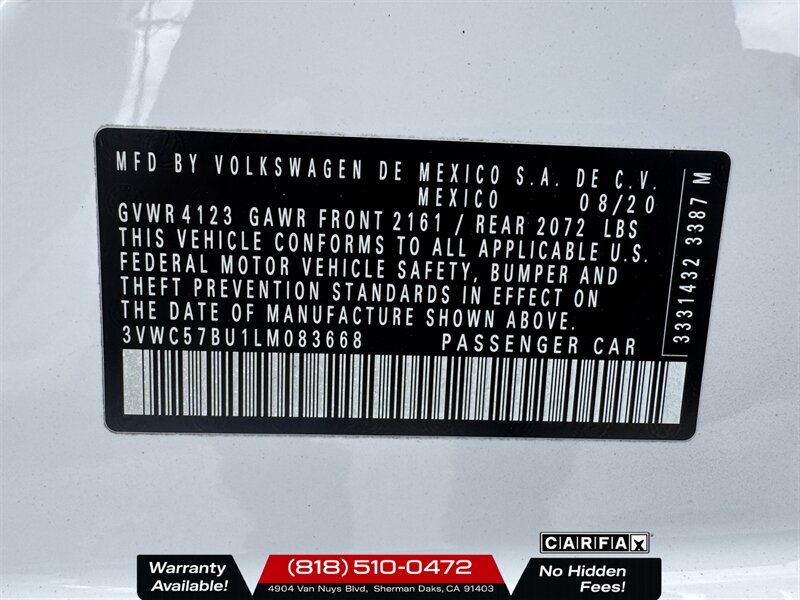 2020 Volkswagen Jetta R-Line   - Photo 12 - Sherman Oaks, CA 91403-1701