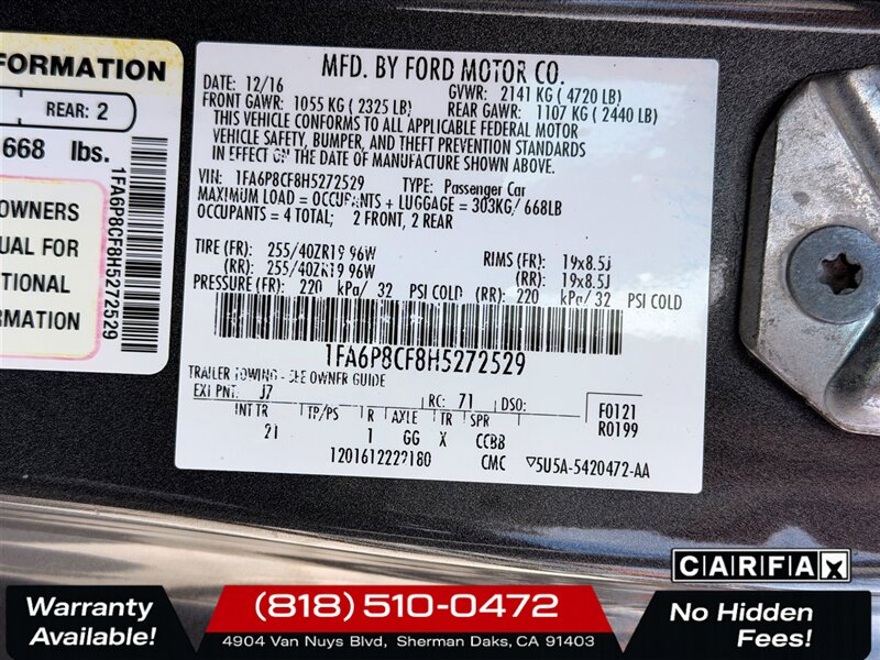 2017 Ford Mustang GT   - Photo 5 - Sherman Oaks, CA 91403-1701