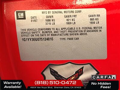 2007 Chevrolet Corvette   - Photo 34 - Sherman Oaks, CA 91403-1701