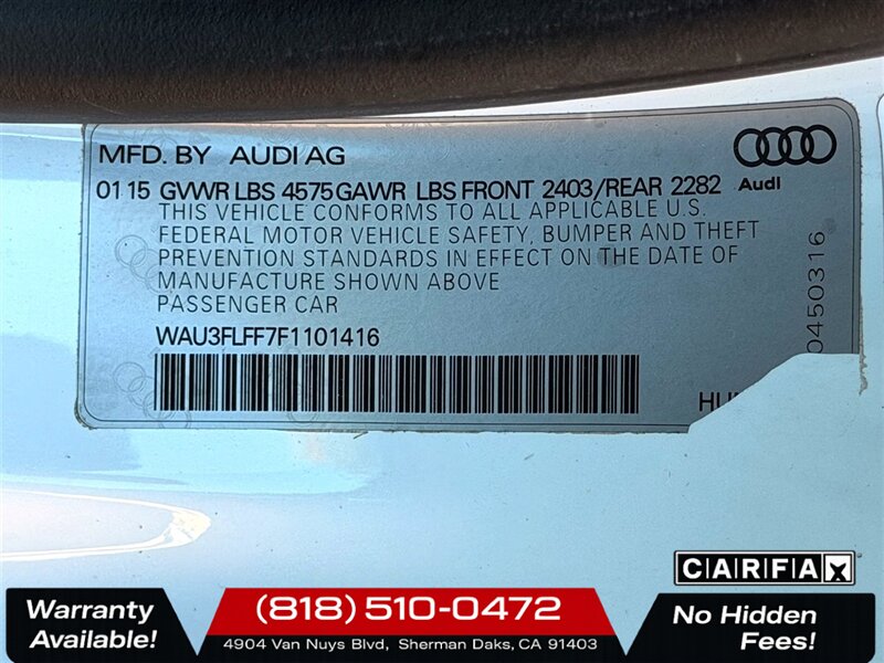 2015 Audi A3 2.0T quattro Premium Plus   - Photo 29 - Sherman Oaks, CA 91403-1701