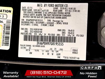 2016 Ford Fusion SE   - Photo 24 - Sherman Oaks, CA 91403-1701
