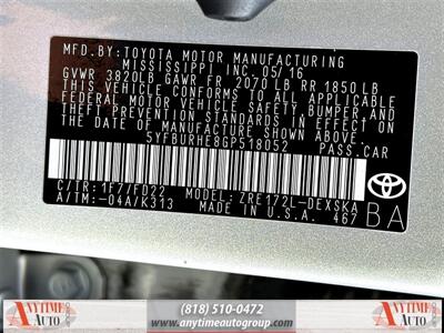 2016 Toyota Corolla S Plus   - Photo 27 - Sherman Oaks, CA 91403-1701