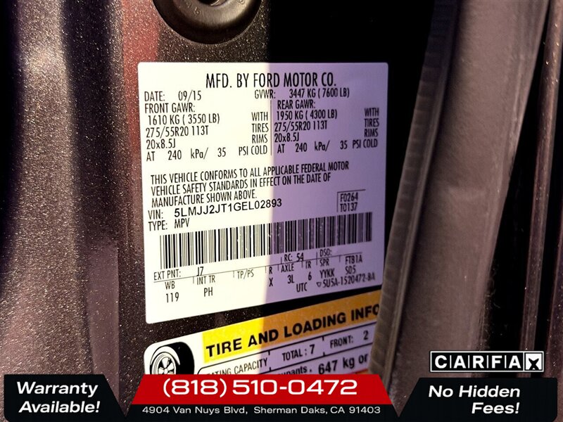 2016 Lincoln Navigator Select - Photo 34 - Sherman Oaks, CA 91403-1701