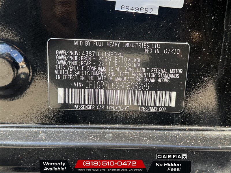 2011 Subaru Impreza WRX Limited - Photo 14 - Sherman Oaks, CA 91403-1701