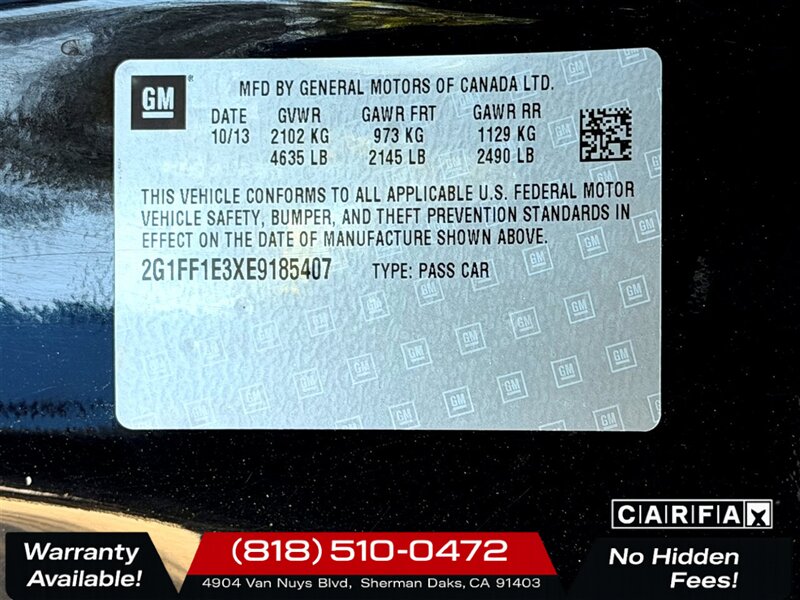 2014 Chevrolet Camaro LT   - Photo 26 - Sherman Oaks, CA 91403-1701