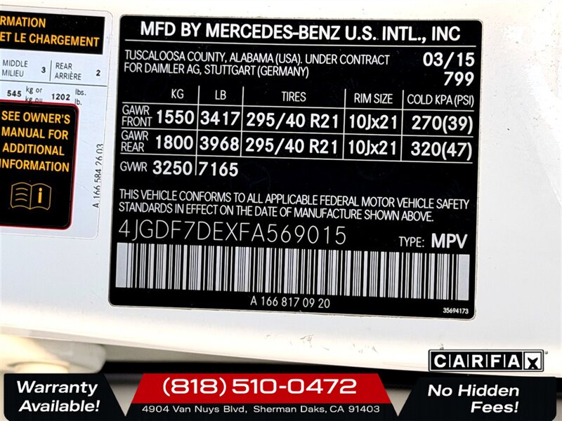 2015 Mercedes-Benz GL 550 4MATIC®   - Photo 33 - Sherman Oaks, CA 91403-1701