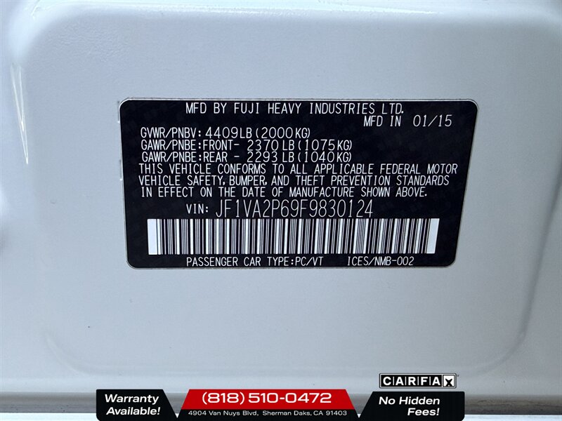 2015 Subaru WRX STI - Photo 15 - Sherman Oaks, CA 91403-1701