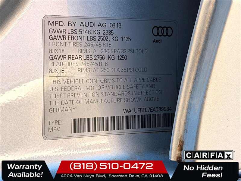 2014 Audi allroad 2.0T Premium Plus quattro - Photo 29 - Sherman Oaks, CA 91403-1701