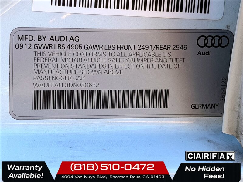 2013 Audi A4 2.0T Premium Plus quattro   - Photo 32 - Sherman Oaks, CA 91403-1701