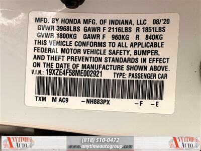 2021 Honda Insight EX   - Photo 28 - Sherman Oaks, CA 91403-1701