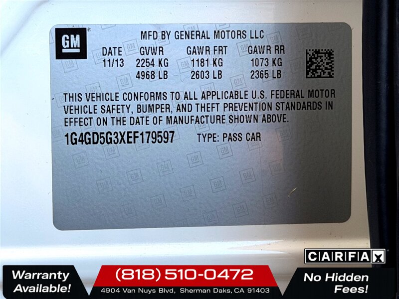 2014 Buick LaCrosse Premium I Group - Photo 30 - Sherman Oaks, CA 91403-1701