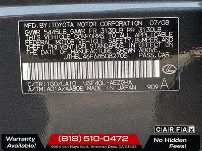 2008 Lexus LS 460   - Photo 29 - Sherman Oaks, CA 91403-1701