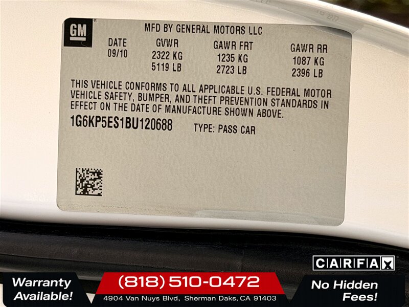 2011 Cadillac DTS Platinum   - Photo 26 - Sherman Oaks, CA 91403-1701