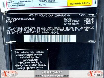 2012 Volvo C70 T5 Platinum   - Photo 24 - Sherman Oaks, CA 91403-1701