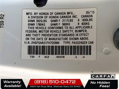 2015 Honda Civic Si   - Photo 26 - Sherman Oaks, CA 91403-1701