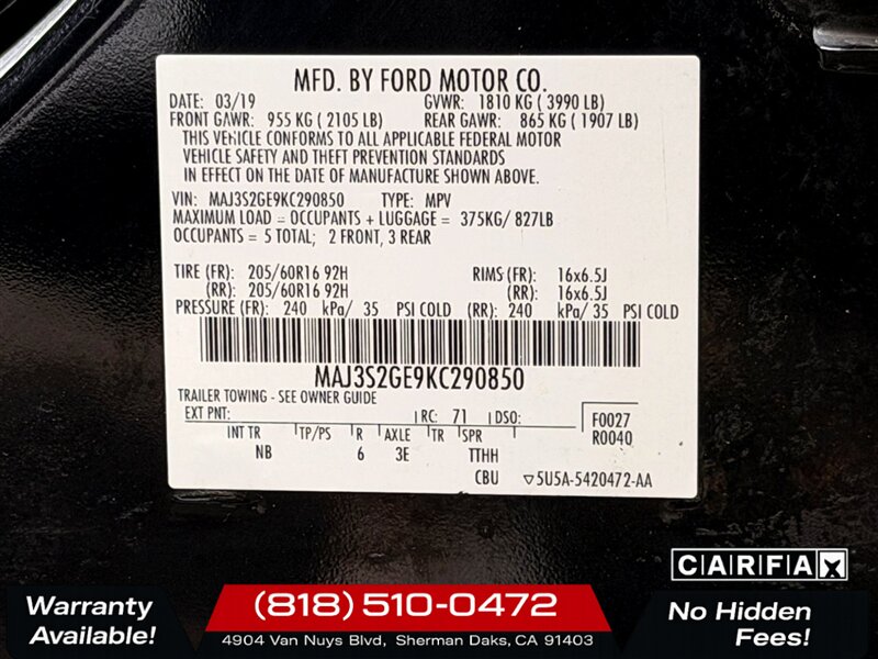 2019 Ford EcoSport SE - Photo 27 - Sherman Oaks, CA 91403-1701