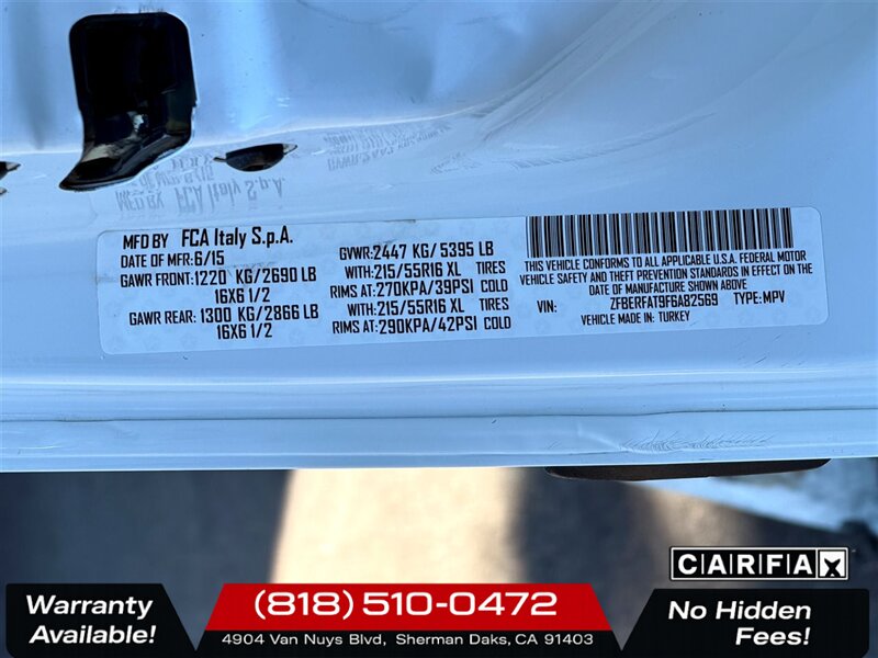 2015 RAM ProMaster City Tradesman   - Photo 20 - Sherman Oaks, CA 91403-1701