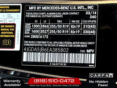 2014 Mercedes-Benz ML 350   - Photo 26 - Sherman Oaks, CA 91403-1701