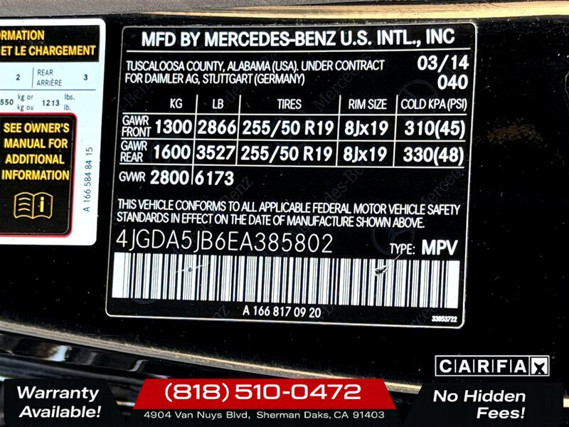 2014 Mercedes-Benz ML 350   - Photo 26 - Sherman Oaks, CA 91403-1701
