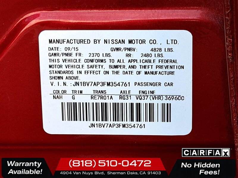 2015 INFINITI Q50 Premium - Photo 29 - Sherman Oaks, CA 91403-1701