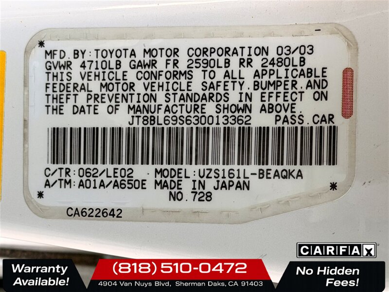 2003 Lexus GS 430   - Photo 30 - Sherman Oaks, CA 91403-1701