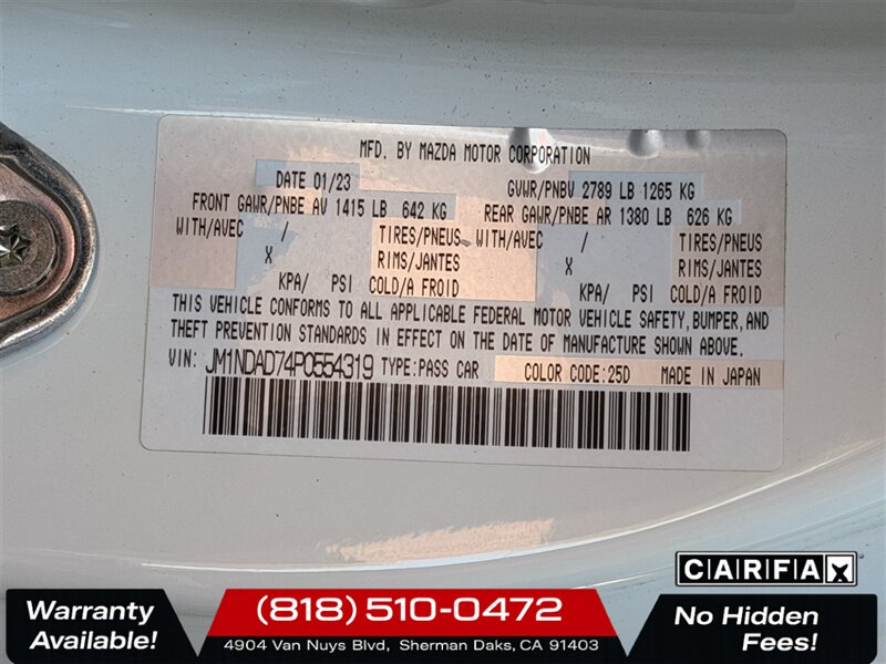 2023 Mazda MX-5 Miata Grand Touring - Photo 30 - Sherman Oaks, CA 91403-1701