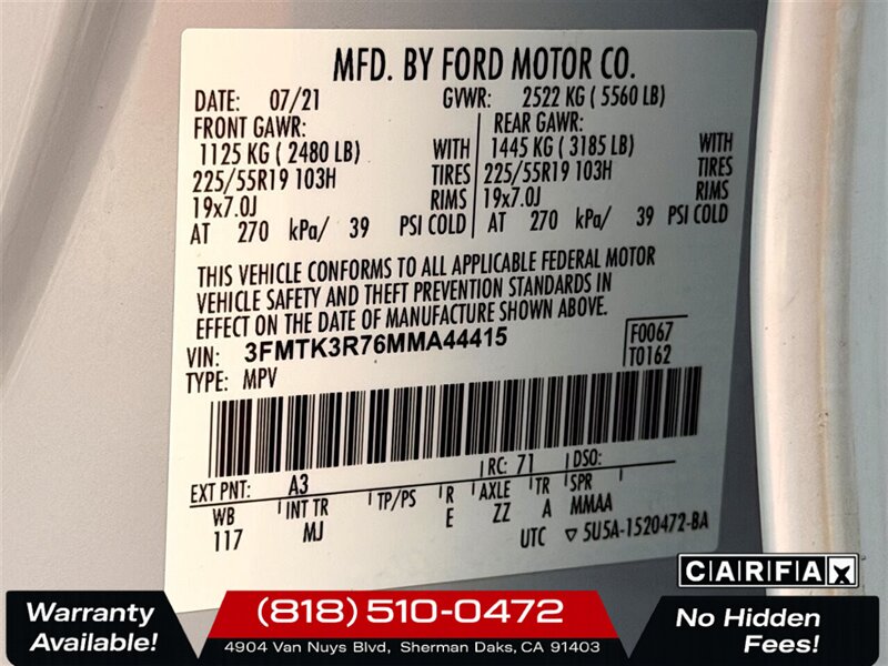 2021 Ford Mustang Mach-E Premium - Photo 32 - Sherman Oaks, CA 91403-1701