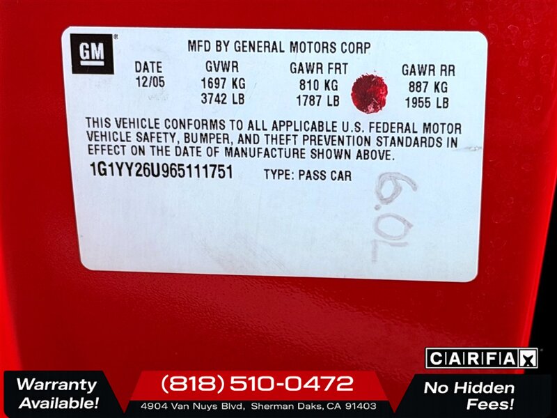 2006 Chevrolet Corvette   - Photo 24 - Sherman Oaks, CA 91403-1701