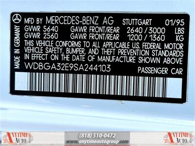 1995 Mercedes-Benz S 320 Base   - Photo 29 - Sherman Oaks, CA 91403-1701