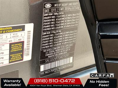 2016 Land Rover Range Rover 3.0L V6 Supercharged HSE   - Photo 33 - Sherman Oaks, CA 91403-1701