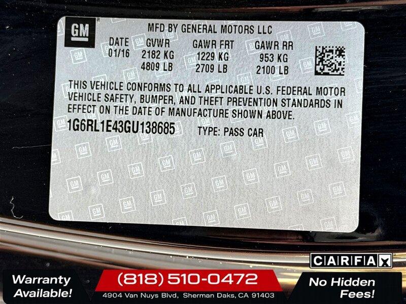 2016 Cadillac ELR   - Photo 25 - Sherman Oaks, CA 91403-1701