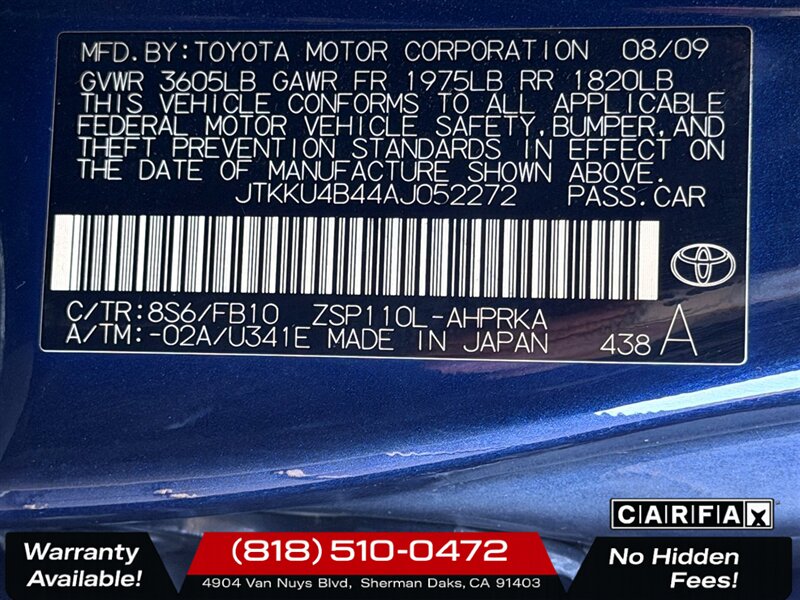 2010 Scion xD   - Photo 20 - Sherman Oaks, CA 91403-1701