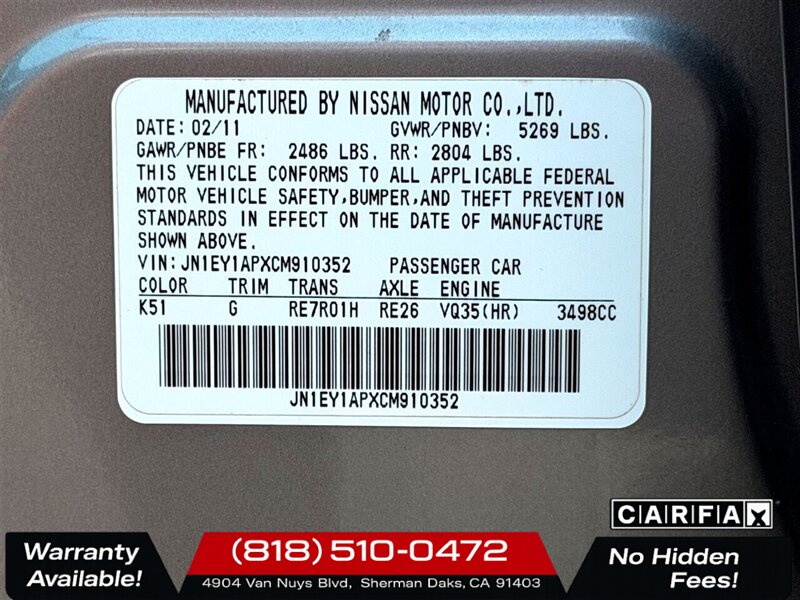 2012 INFINITI M35h M35h - Photo 31 - Sherman Oaks, CA 91403-1701