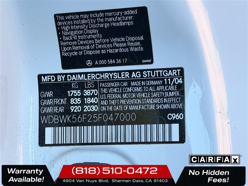 2005 Mercedes-Benz SLK SLK 350 - Photo 32 - Sherman Oaks, CA 91403-1701