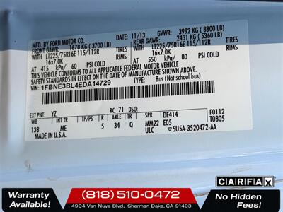 2014 Ford E-350 SD XLT   - Photo 24 - Sherman Oaks, CA 91403-1701
