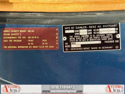 1986 Mercedes-Benz 560 SL   - Photo 45 - Sherman Oaks, CA 91403-1701