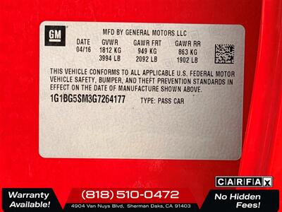 2016 Chevrolet Cruze Premier   - Photo 32 - Sherman Oaks, CA 91403-1701