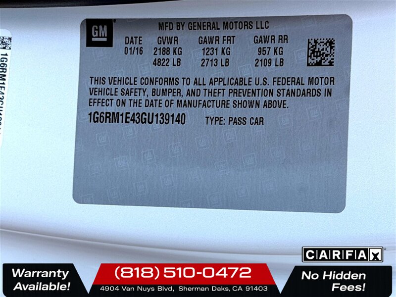 2016 Cadillac ELR - Photo 23 - Sherman Oaks, CA 91403-1701