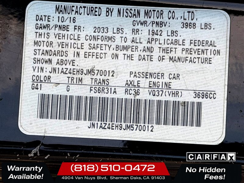 2018 Nissan 370Z   - Photo 18 - Sherman Oaks, CA 91403-1701