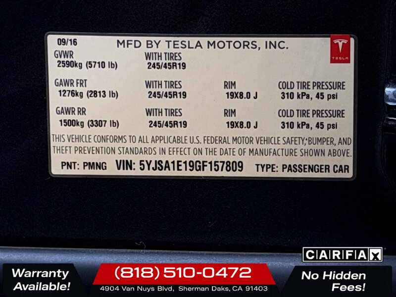 2016 Tesla Model S 75   - Photo 31 - Sherman Oaks, CA 91403-1701