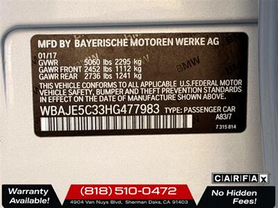 2017 BMW 540i   - Photo 29 - Sherman Oaks, CA 91403-1701