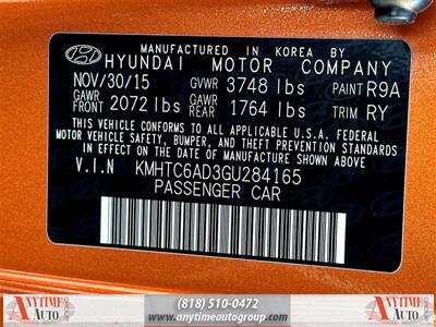 2016 Hyundai VELOSTER   - Photo 24 - Sherman Oaks, CA 91403-1701