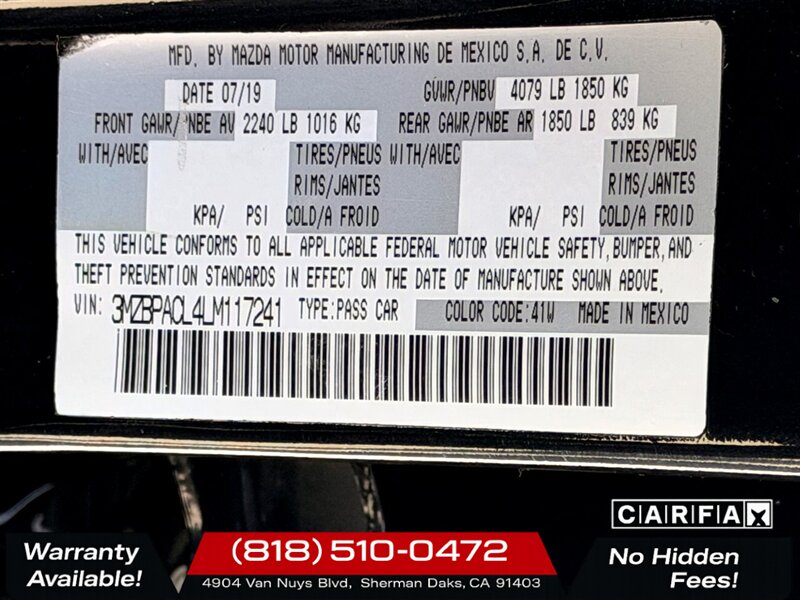2020 Mazda Mazda3 Sedan Select   - Photo 6 - Sherman Oaks, CA 91403-1701