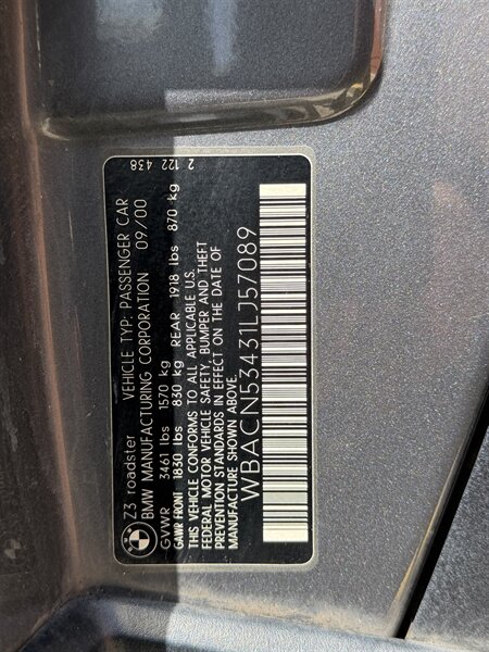 2001 BMW Z3 3.0i   - Photo 12 - Sherman Oaks, CA 91403-1701