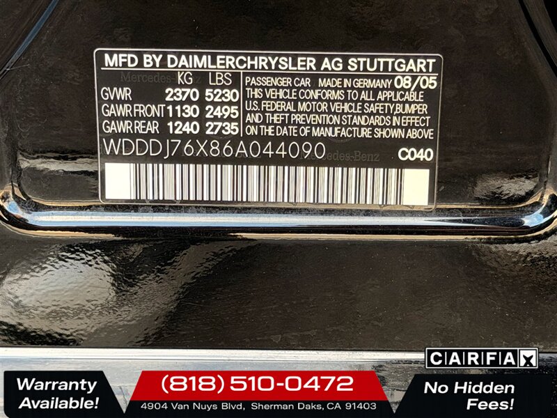 2006 Mercedes-Benz CLS CLS 55 AMG® Base Kompressor   - Photo 33 - Sherman Oaks, CA 91403-1701