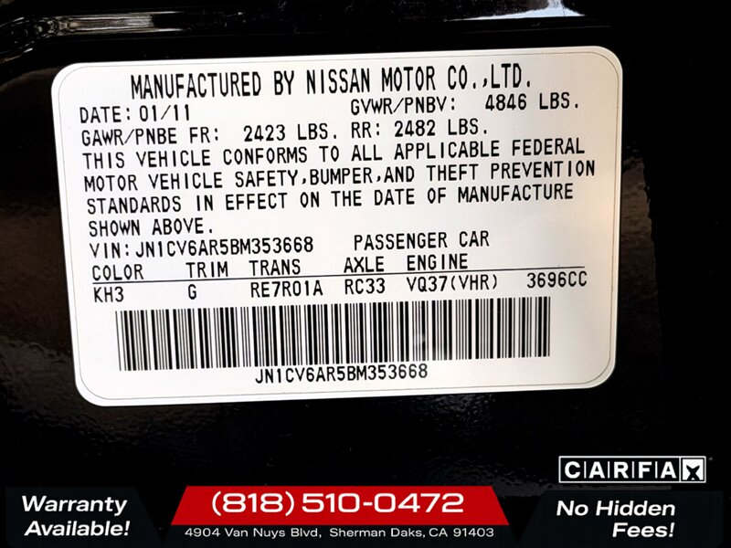 2011 INFINITI G37 Sedan x   - Photo 30 - Sherman Oaks, CA 91403-1701