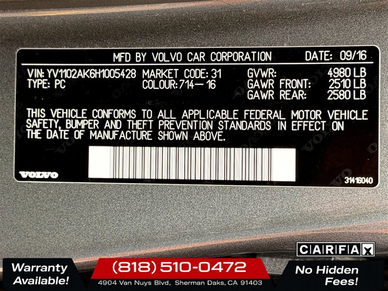 2017 Volvo S90 T5 Momentum   - Photo 33 - Sherman Oaks, CA 91403-1701