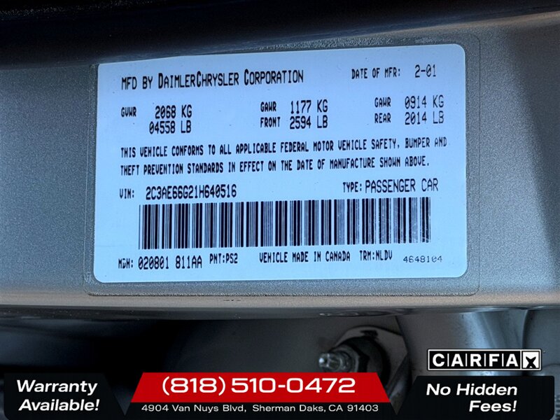 2001 Chrysler 300M - Photo 27 - Sherman Oaks, CA 91403-1701